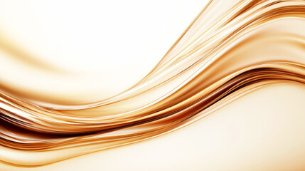 Caramel flowing in smooth, swirling curves, generating sophisticated abstract design for culinary visual content