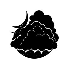 Cloud Silhouette vector illustration