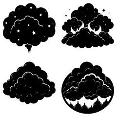 Cloud Silhouette vector illustration
