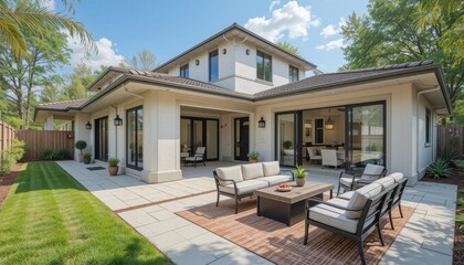 Modern Family Home with Spacious Backyard, Patio, and Outdoor Entertaining Area
