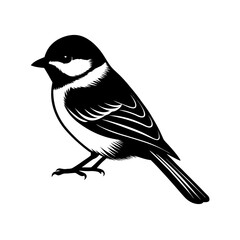 Obraz premium Chickadee Silhouette illustration