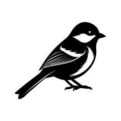 Chickadee Silhouette illustration