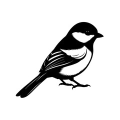 Chickadee Silhouette illustration