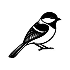 Chickadee Silhouette illustration