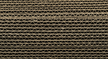 Layered Corrugated Board Texture Showing a Rhythmic and Repetitive Pattern