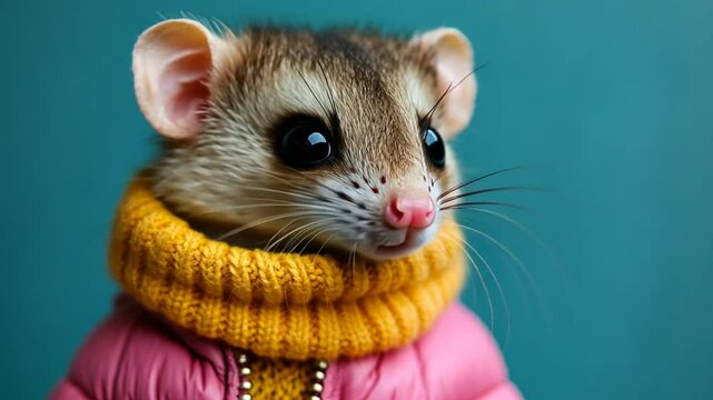 hamster on a blue background