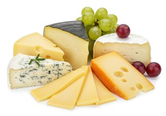 Cheese platter with grapes gourmet food photography deliciousness