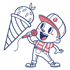 Funny Cartoon Chef Character Mascot Holding a Paintbrush – Creative Vector Illustration for Branding and Advertising.