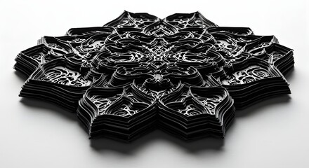 Black Decorative Mandala Ornament