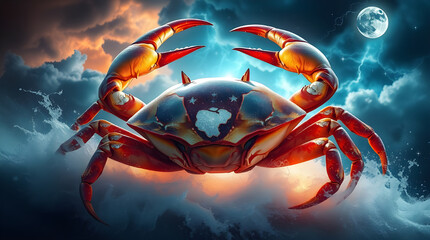 Mystical Celestial Crab: The Spirit of Cancer