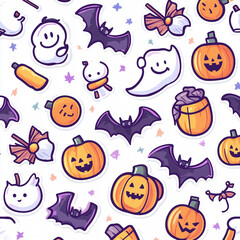 halloween seamless pattern