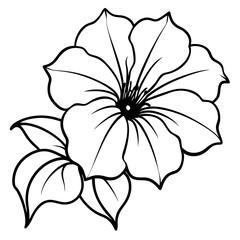 Minimal Petunia Vector on White