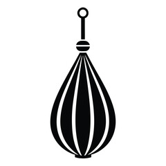 Zen Wind Chime Silhouette with Symmetrical Geometric Design