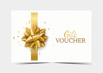 Elegant Gold Gift Voucher Template – Luxury Golden Tones Design for Special Occasions