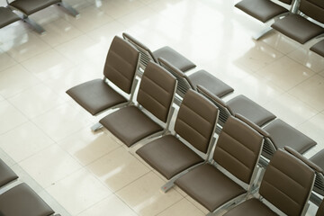 passenger waiting area, comfortable seats in the airport waiting room