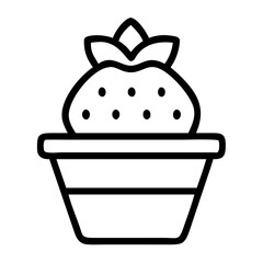 Minimalist Strawberry Line Art Vector, strawberry outline