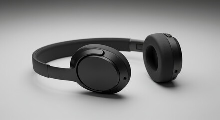 Minimalist Headphones on a White Surface