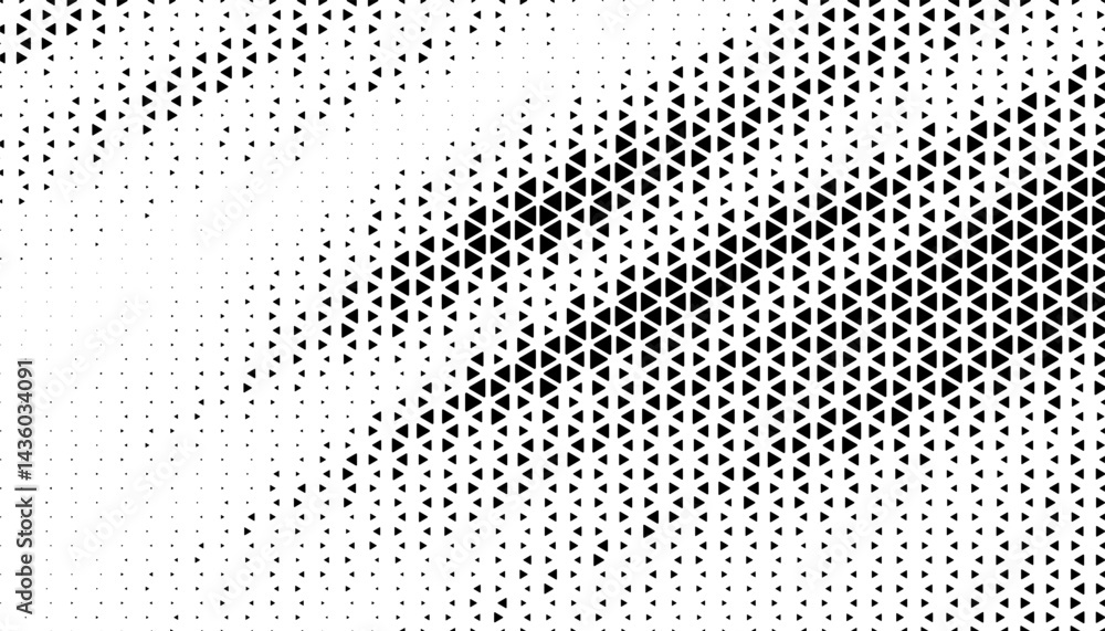 Poster black and white abstract geometric pattern with halftone effect for sporty background. easily resize