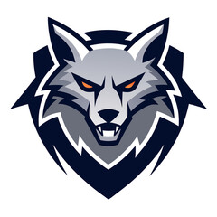 Thunder Wolf mascot logo vector