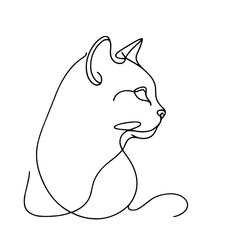 vector illustration of a cat