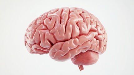 Detailed image of a human brain, realistic anatomical representation, highlighting neural connections and cognitive potential.