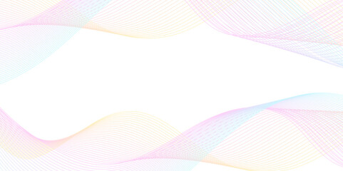 Abstract vector illustration featuring smooth wave lines on a transparent background. Suitable for technology, digital data, network communication, and modern design themes. Ideal for use in web inter