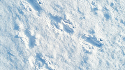 Aerial snow winter landscape cold frozen ground footprints powder texture surface outdoors scenic view