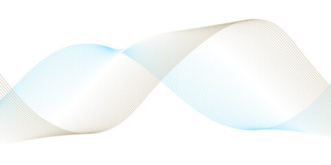 Abstract vector illustration featuring smooth wave lines on a transparent background. Suitable for technology, digital data, network communication, and modern design themes. Ideal for use in web inter