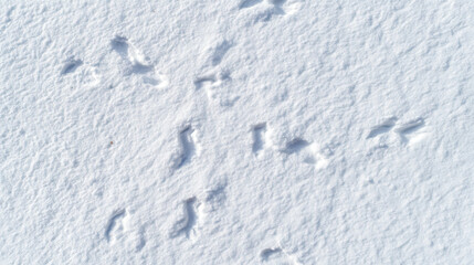 Snow footprints winter snowy footprint trail cold frozen ground animal tracks fresh powder arctic landscape