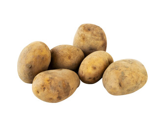 group of potato on transparent background