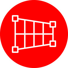 Perspective Vector Line White Circle Red