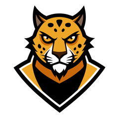 Fototapeta premium Samurai Leopard mascot logo vector