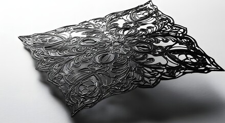 Intricate Metal Filigree Ornament Decoration