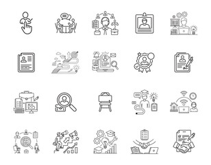 20 Job and Career Icons set
