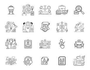 20 Job and Career Icons set

