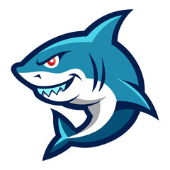 Fototapeta premium Retro Shark mascot logo vector