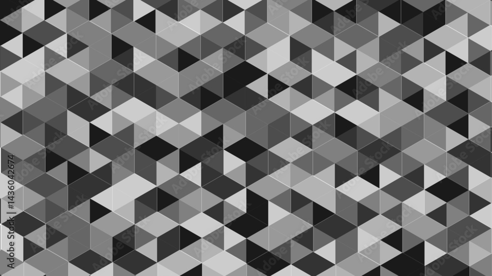 Aufkleber abstract gray seamless geometric pattern polygon mosaic vector background illustration. seamless bla