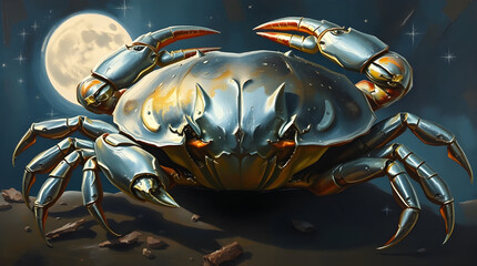 Mystical Celestial Crab: The Spirit of Cancer