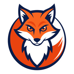 Obraz premium Retro Fox mascot logo vector