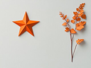 autumn leaves on white background