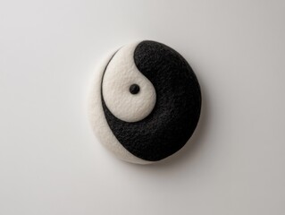 close up of a black and white circle