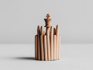 wooden sticks on white background