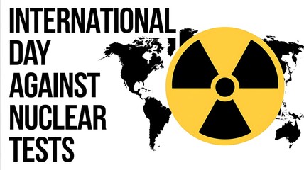 Obraz premium International Day against Nuclear Tests Vector Illustration
