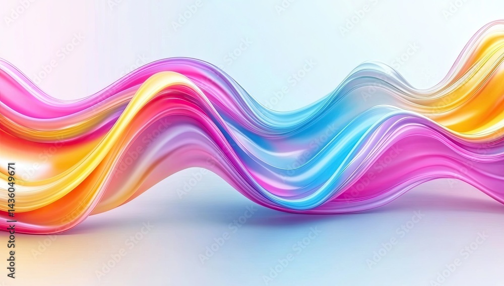 Poster colorful wavy patterns create a vibrant abstract design for artistic backgrounds and creative projec