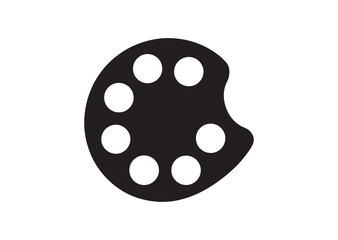 Fototapeta premium Painter palette icon, Painter palette silhouette Vector