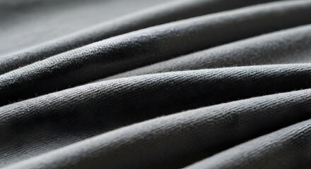 Fototapeta premium Captivating Textural Waves Of Soft Gray Fabric In Gentle Undulation