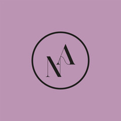 Initial Letter AN logo Design Outstanding Creative Modern Symbol  Sign