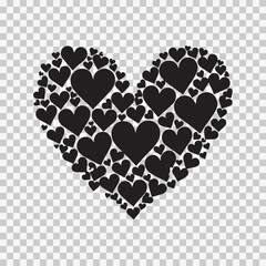Abstract Heart Made of Mini Hearts &ndash; Love Concept Design