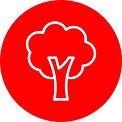 Tree Vector Line White Circle Red