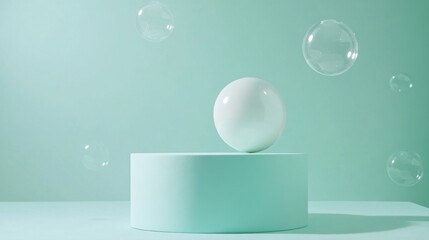 soap bubbles on a white background